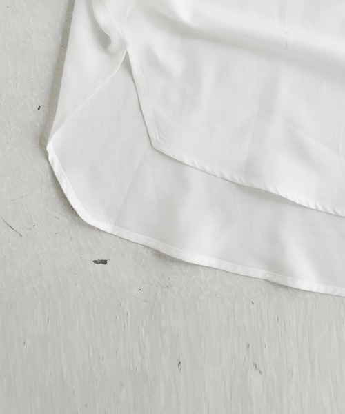 antiqua(アンティカ)の「半袖ワイドシャツ(シャツ/ブラウス・レディース・オフホワイト/ブラウン系その他/ブラック・FREE)」の8枚目の写真