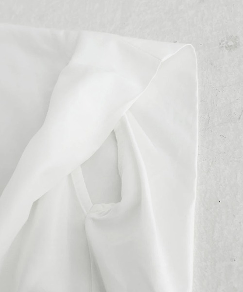 antiqua(アンティカ)の「半袖ワイドシャツ(シャツ/ブラウス・レディース・オフホワイト/ブラウン系その他/ブラック・FREE)」の6枚目の写真