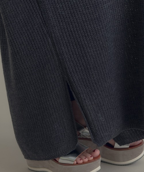 Libra Cue（リブラ キュー）の「Libra ルーズフィットニットロングワンピ（ワンピース・レディース・アイボリー/ブラック/グレー・FREE）」の16枚目の写真