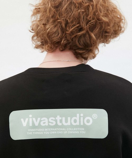 VIVASTUDIO(ビバスタジオ)の「ボックスロゴ クルーネックトレーナー/スウェット(スウェット・メンズ・ブラック/ネイビー/グレー/グリーン・M/L)」の17枚目の写真