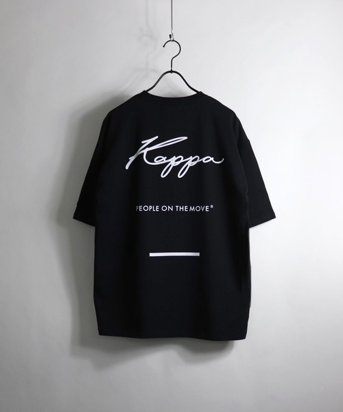 Kappa（カッパ）の「Kappa/カッパ ビッグバックプリント筆記体ロゴT/胸ポケットロゴT（Tシャツ/カットソー・メンズ・ホワイト/ブラック/ダークブラウン/ベージュ/サックスブルー/ホワイト系その他/ブラック系その他/ブルー系その他・M/L）」の4枚目の写真