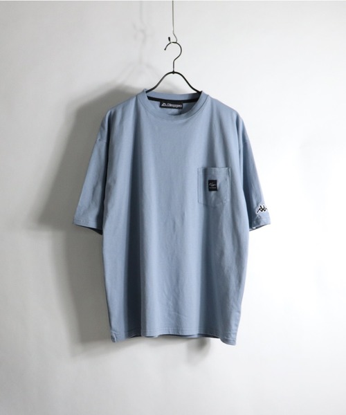Kappa（カッパ）の「Kappa/カッパ ビッグバックプリント筆記体ロゴT/胸ポケットロゴT（Tシャツ/カットソー・メンズ・ホワイト/ブラック/ダークブラウン/ベージュ/サックスブルー/ホワイト系その他/ブラック系その他/ブルー系その他・M/L）」の7枚目の写真