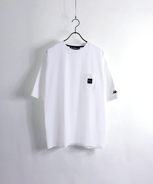 Kappa（カッパ）の「Kappa/カッパ ビッグバックプリント筆記体ロゴT/胸ポケットロゴT（Tシャツ/カットソー・メンズ・ホワイト/ブラック/ダークブラウン/ベージュ/サックスブルー/ホワイト系その他/ブラック系その他/ブルー系その他・M/L）」の14枚目の写真