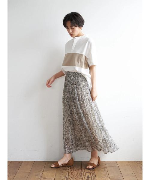 AMERICAN HOLIC(アメリカンホリック)の「シアープリーツロングスカート *〇(スカート・レディース・ライトベージュ/グリーン/レオパード/その他5/ストライプ・M/L)」の22枚目の写真