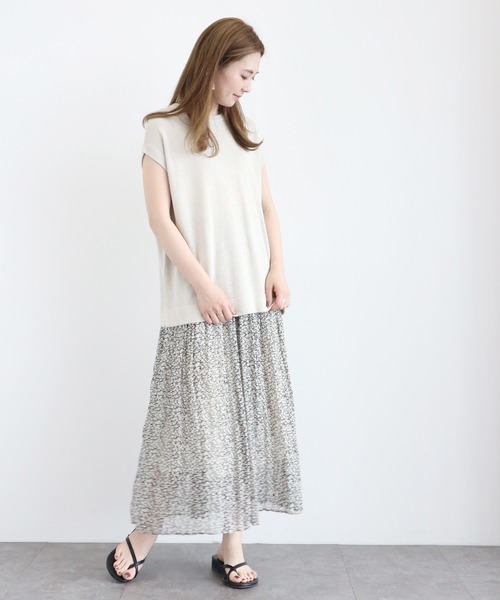 AMERICAN HOLIC(アメリカンホリック)の「シアープリーツロングスカート *〇(スカート・レディース・ライトベージュ/グリーン/レオパード/その他5/ストライプ・M/L)」の11枚目の写真