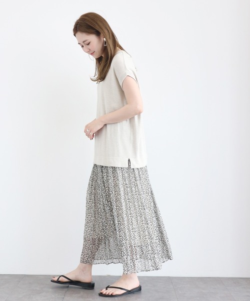 AMERICAN HOLIC(アメリカンホリック)の「シアープリーツロングスカート *〇(スカート・レディース・ライトベージュ/グリーン/レオパード/その他5/ストライプ・M/L)」の10枚目の写真