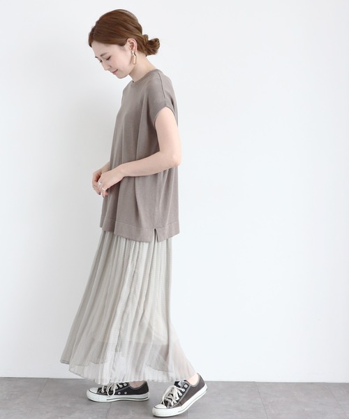 AMERICAN HOLIC(アメリカンホリック)の「シアープリーツロングスカート *〇(スカート・レディース・ライトベージュ/グリーン/レオパード/その他5/ストライプ・M/L)」の17枚目の写真