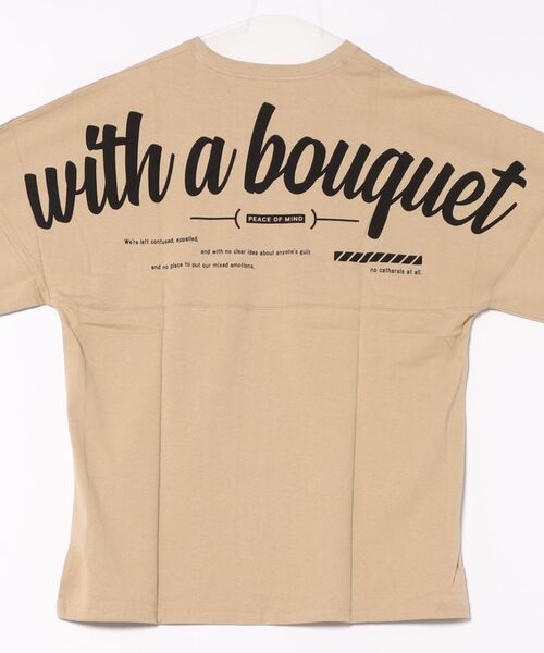 TRAP/U (トラップユー)の「《TRAP/U》バックプリント長袖ドルマンTシャツ(Tシャツ/カットソー・レディース・ブラック/ホワイト/ベージュ・MEDIUM/LARGE)」の4枚目の写真