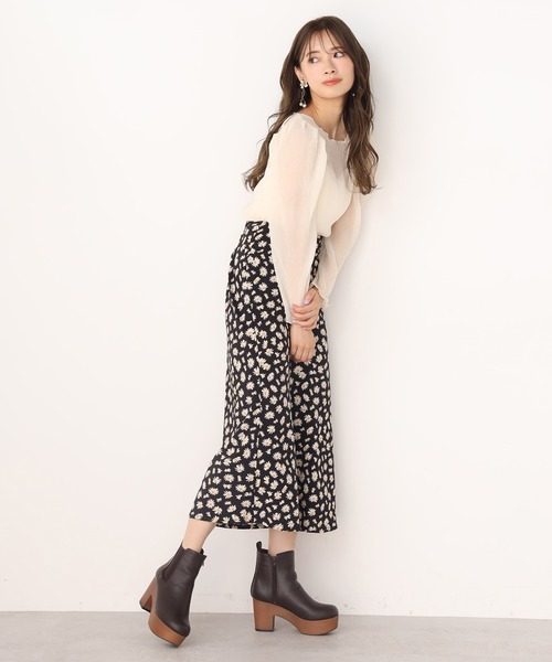 one after another NICE CLAUP(ワンアフターアナザーナイスクラップ)の「うしろレースアップチューリップスカート(スカート・レディース・アイボリー/ブラック系その他/モカ/グリーン系その他/ベージュ系その他/ブラウン系その他/チェック・FREE)」の13枚目の写真