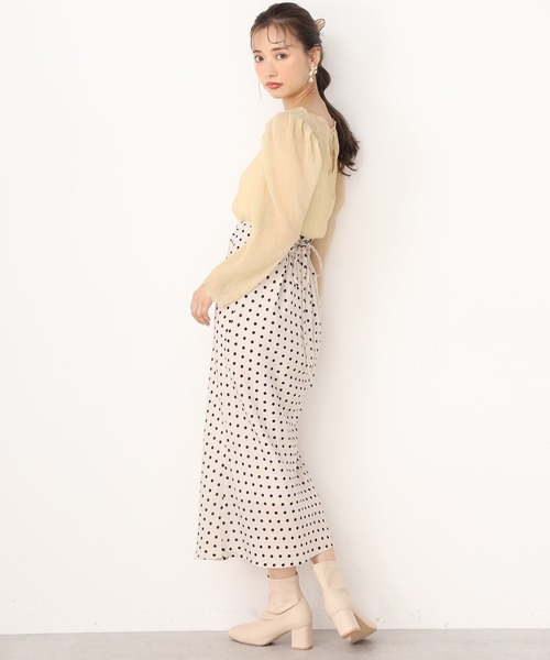 one after another NICE CLAUP(ワンアフターアナザーナイスクラップ)の「うしろレースアップチューリップスカート(スカート・レディース・アイボリー/ブラック系その他/モカ/グリーン系その他/ベージュ系その他/ブラウン系その他/チェック・FREE)」の10枚目の写真