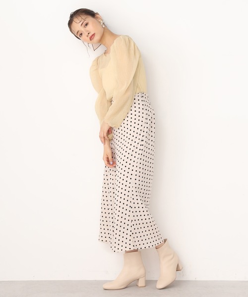 one after another NICE CLAUP(ワンアフターアナザーナイスクラップ)の「うしろレースアップチューリップスカート(スカート・レディース・アイボリー/ブラック系その他/モカ/グリーン系その他/ベージュ系その他/ブラウン系その他/チェック・FREE)」の9枚目の写真