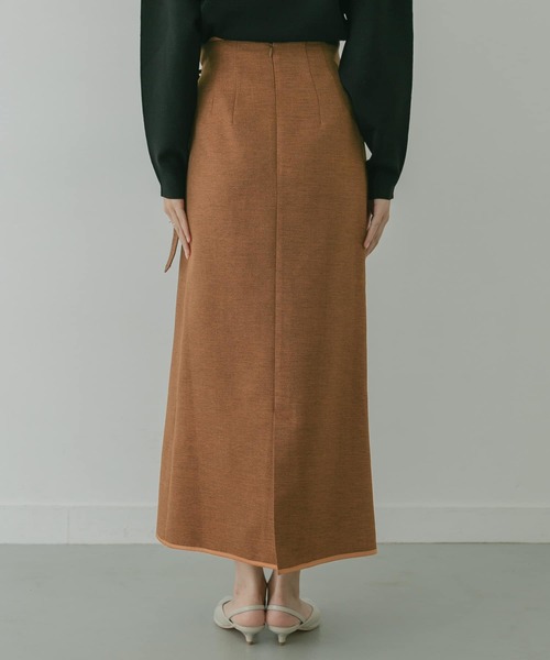 KBF+（ケービーエフプラス）の「KBF+ メランジツイルラップスカート  