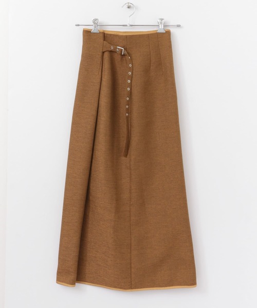 KBF+（ケービーエフプラス）の「KBF+ メランジツイルラップスカート  