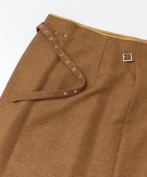 KBF+（ケービーエフプラス）の「KBF+ メランジツイルラップスカート  