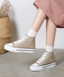 Shoes in Closet | 《S～4L※一部対象外》厚底ソール ハイカット レースアップ キャンバススニーカー《約3.0cmソール》 3944(スニーカー)