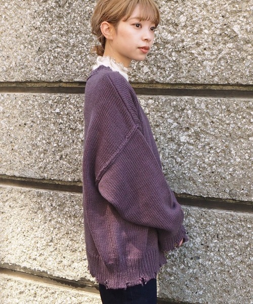 tiptop（ティップトップ）の「2020AW ダメージ加工ビッグニット  