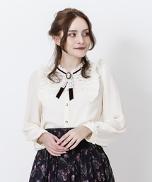 axes femme | ブローチ付ヴィンテージＢＬ(シャツ/ブラウス)