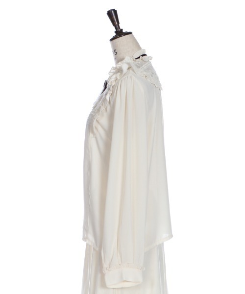 axes femme(アクシーズファム)の「ブローチ付ヴィンテージBL(シャツ/ブラウス・レディース・ブラック/グレー/ワイン/キナリ/ピンク/ラベンダー・MEDIUM/LARGE)」の8枚目の写真