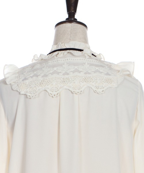 axes femme(アクシーズファム)の「ブローチ付ヴィンテージBL(シャツ/ブラウス・レディース・ブラック/グレー/ワイン/キナリ/ピンク/ラベンダー・MEDIUM/LARGE)」の14枚目の写真