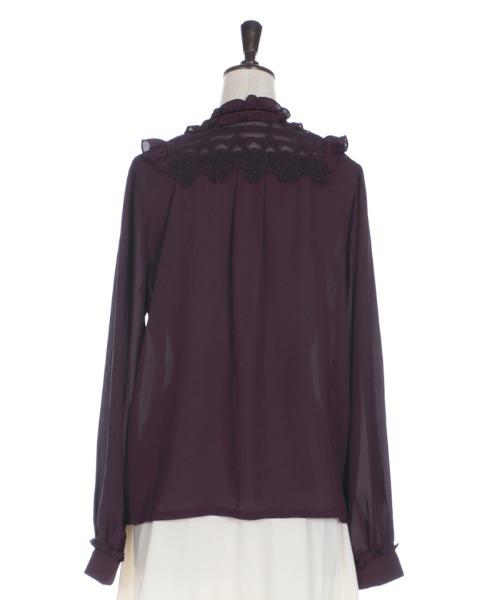 axes femme(アクシーズファム)の「ブローチ付ヴィンテージBL(シャツ/ブラウス・レディース・ブラック/グレー/ワイン/キナリ/ピンク/ラベンダー・MEDIUM/LARGE)」の19枚目の写真