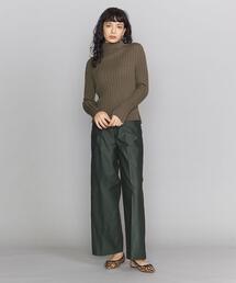 BEAUTY&YOUTH UNITED ARROWS | BY リブスリットスリーブハイネックニットプルオーバー -ウォッシャブル-(ニット/セーター)