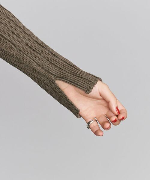 BEAUTY&YOUTH UNITED ARROWS（ビューティーアンドユースユナイテッドアローズ）の「BY リブスリットスリーブハイネックニットプルオーバー -ウォッシャブル-（ニット/セーター・レディース・ベージュ/オリーブ/オフホワイト/ブラック・FREE）」の8枚目の写真