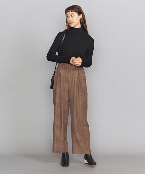 BEAUTY&YOUTH UNITED ARROWS（ビューティーアンドユースユナイテッドアローズ）の「BY リブスリットスリーブハイネックニットプルオーバー -ウォッシャブル-（ニット/セーター・レディース・ベージュ/オリーブ/オフホワイト/ブラック・FREE）」の21枚目の写真