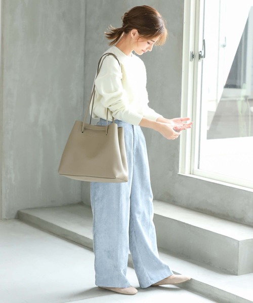 Edit Sheen（エディットシーン）の「ショルダー2wayA4トート（トートバッグ・レディース・ブラック/モカ・FREE）」の17枚目の写真