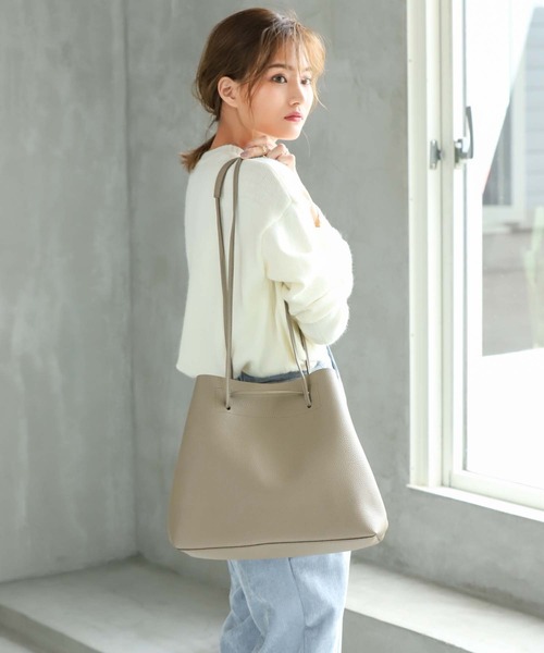 Edit Sheen（エディットシーン）の「ショルダー2wayA4トート（トートバッグ・レディース・ブラック/モカ・FREE）」の16枚目の写真