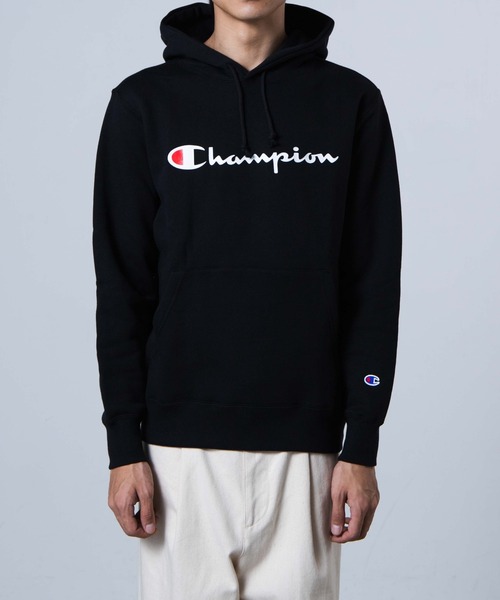 Champion(チャンピオン)の「WEGO/Champion 起毛ロゴプルパーカー(パーカー・メンズ・ホワイト/ブラック/ダークグリーン・LARGE/MEDIUM)」の15枚目の写真