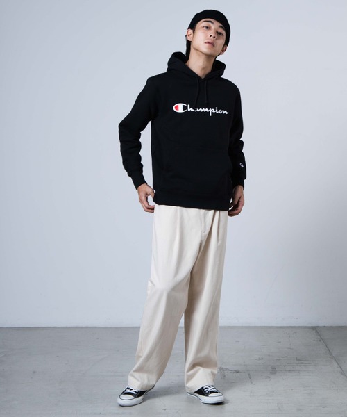 Champion(チャンピオン)の「WEGO/Champion 起毛ロゴプルパーカー(パーカー・メンズ・ホワイト/ブラック/ダークグリーン・LARGE/MEDIUM)」の8枚目の写真
