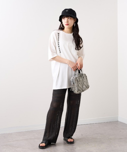 RASVOA（ラスボア）の「【WEB限定】クロシェストレートパンツ（その他パンツ・レディース・アイボリー/ブラック・FREE）」の12枚目の写真