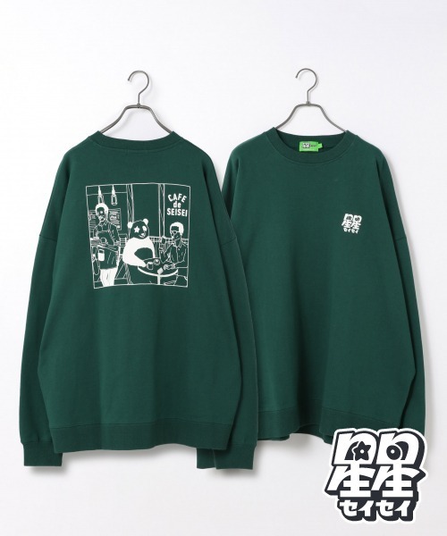 RAGEBLUE（レイジブルー）の「【星星（セイセイ）】コラボ裏毛スウェットクルー/933447（スウェット・メンズ・ホワイト/オフホワイト/ブラック/ベージュ系その他2/グリーン/レッド・LARGE/MEDIUM/SMALL）」の5枚目の写真