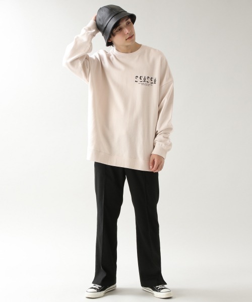 RAGEBLUE（レイジブルー）の「【星星（セイセイ）】コラボ裏毛スウェットクルー/933447（スウェット・メンズ・ホワイト/オフホワイト/ブラック/ベージュ系その他2/グリーン/レッド・LARGE/MEDIUM/SMALL）」の7枚目の写真