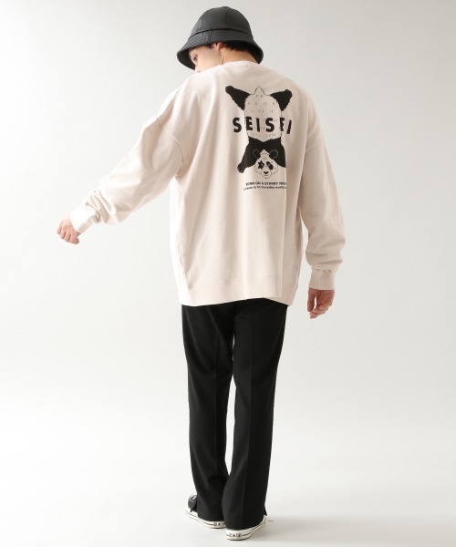 RAGEBLUE（レイジブルー）の「【星星（セイセイ）】コラボ裏毛スウェットクルー/933447（スウェット・メンズ・ホワイト/オフホワイト/ブラック/ベージュ系その他2/グリーン/レッド・LARGE/MEDIUM/SMALL）」の8枚目の写真