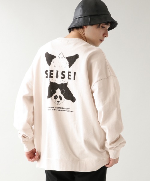 RAGEBLUE（レイジブルー）の「【星星（セイセイ）】コラボ裏毛スウェットクルー/933447（スウェット・メンズ・ホワイト/オフホワイト/ブラック/ベージュ系その他2/グリーン/レッド・LARGE/MEDIUM/SMALL）」の10枚目の写真