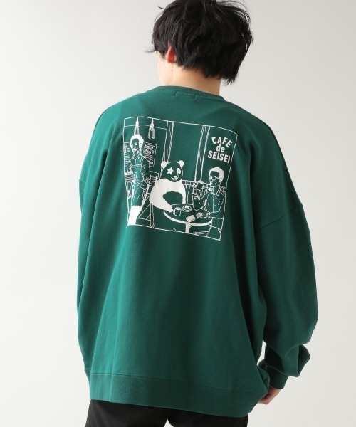 RAGEBLUE（レイジブルー）の「【星星（セイセイ）】コラボ裏毛スウェットクルー/933447（スウェット・メンズ・ホワイト/オフホワイト/ブラック/ベージュ系その他2/グリーン/レッド・LARGE/MEDIUM/SMALL）」の15枚目の写真