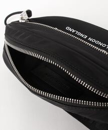 BURBERRY　キャノンバック $760 BURBERRY CANNON CHARCOAL GRAY NYLON BLACK LOGO ZIP