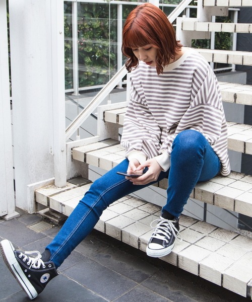 WEGO（ウィゴー）の「WEGO/【XS～Lサイズ】ハイウエストスキニーパンツ（デニムパンツ・レディース・インディゴブルー/ブラック/ダークインディゴブルー/ブラック系その他・MEDIUM/LARGE/SMALL/MEDIUM/TALL/X-SMALL）」の6枚目の写真