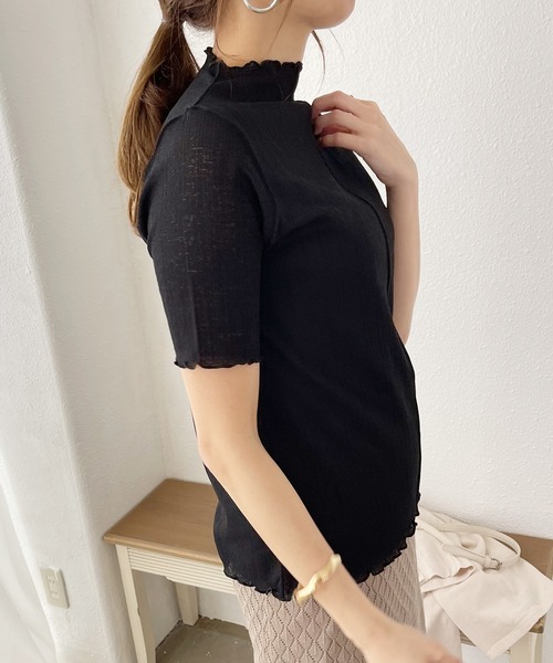 Shelly island（シェリーアイランド）の「メローシアートップス（Tシャツ/カットソー・レディース・ホワイト/ライトブルー/ブラック・FREE）」の22枚目の写真