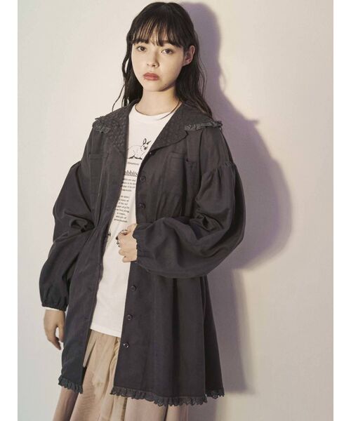 merry jenny レースカラー2wayトレンチワンピース merry jenny レースカラー2wayトレンチワンピース