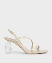 CHARLES & KEITH | シースルー スカルプチャーヒールサンダル / See-Through Sculptural Heel Sandals(サンダル)