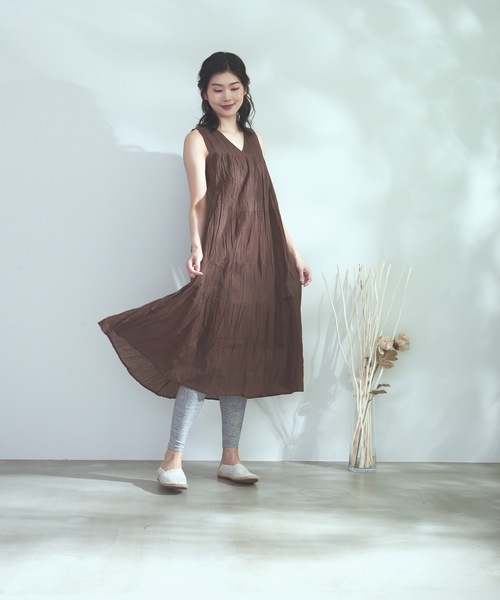 C Fort Point インド綿 無地スリーブレスマキシワンピース ワンピース Fort Point フォーポイント のファッション通販 Zozotown