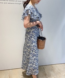 新品タグつき♡マイストラーダ♡ラッフルマーメイドプリントワンピース Mystrada（マイストラーダ）の「ラッフルマーメイドプリント