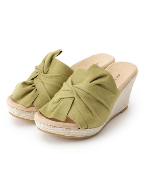 DRESKIP（ドレスキップ）の「◆ねじりリボンまが～るサンダル（サンダル・レディース・ブラック/グリーン/ブラウン系/ベージュ系・35/45/25）」の11枚目の写真