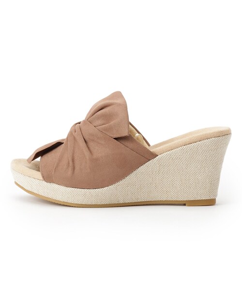 DRESKIP（ドレスキップ）の「◆ねじりリボンまが～るサンダル（サンダル・レディース・ブラック/グリーン/ブラウン系/ベージュ系・35/45/25）」の6枚目の写真