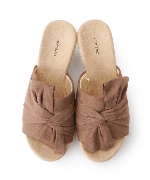 DRESKIP（ドレスキップ）の「◆ねじりリボンまが～るサンダル（サンダル・レディース・ブラック/グリーン/ブラウン系/ベージュ系・35/45/25）」の8枚目の写真