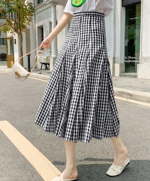 ヴィヴィアンウェストウッド　フレアチェックスカート ABITOKYO（アビトーキョー）の「ギンガムチェックハイウエスト