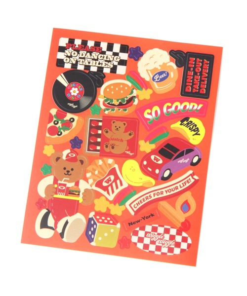 WIGGLE WIGGLE（ウィグルウィグル）の「WIGGLE WIGGLE／リムーバブルステッカー Take-Out 2951369（ステーショナリー・レディース・レッド・0）」の5枚目の写真