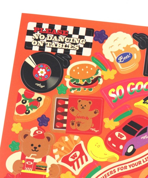 WIGGLE WIGGLE（ウィグルウィグル）の「WIGGLE WIGGLE／リムーバブルステッカー Take-Out 2951369（ステーショナリー・レディース・レッド・0）」の2枚目の写真